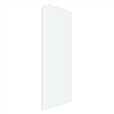 Glass Shower Screen Fixed Panels - Walk-in shower panel with radius corner